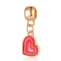 Retro Heart Shape Alloy Enamel Jewelry Accessories sku image 1