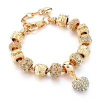 Glam Shell Copper Plating Inlay Artificial Gemstones Bracelets main image 2