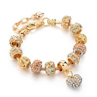 Glam Shell Copper Plating Inlay Artificial Gemstones Bracelets main image 3
