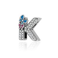 Lady Letter White Copper Plating Inlay Artificial Diamond Jewelry Accessories sku image 11