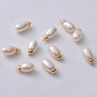 1 Piece Freshwater Pearl Round Oval Pendant sku image 2