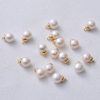 1 Piece Freshwater Pearl Round Oval Pendant sku image 1