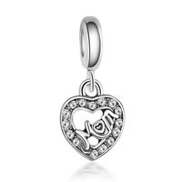 Casual Heart Shape Alloy Plating Inlay Artificial Diamond Mother's Day Jewelry Accessories sku image 4
