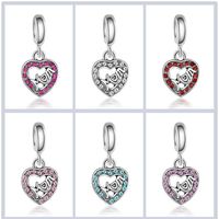 Casual Heart Shape Alloy Plating Inlay Artificial Diamond Mother's Day Jewelry Accessories main image 1
