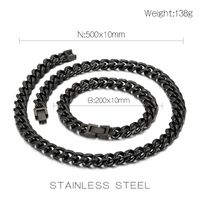 Titanium Steel 18K Gold Plated Hip-Hop Polishing Solid Color Bracelets Necklace main image 2