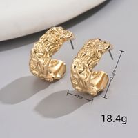 1 Pair Elegant Sweet C Shape Rose Butterfly Hollow Out Alloy Iron Ear Studs main image 3