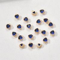 Lady Heart Shape Copper Plating Inlay Zircon Jewelry Accessories sku image 9