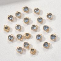 Lady Heart Shape Copper Plating Inlay Zircon Jewelry Accessories sku image 5