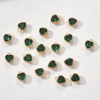 Lady Heart Shape Copper Plating Inlay Zircon Jewelry Accessories sku image 12