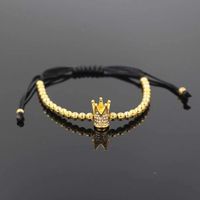 Vintage Style Crown Copper Plating Inlay Rhinestones Bracelets main image 4