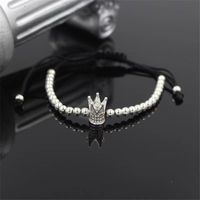 Vintage Style Crown Copper Plating Inlay Rhinestones Bracelets main image 3
