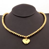 Sweet Heart Shape Alloy Plating Women's Bracelets Necklace main image 4