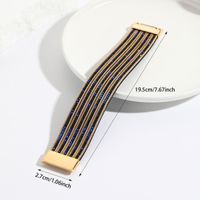 Simple Style Solid Color Pu Leather Inlay Artificial Diamond Women's Bangle main image 2