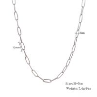 Simple Style Solid Color Stainless Steel Plating Chain Necklace main image 2