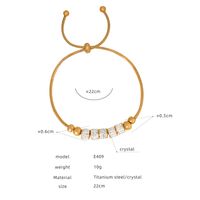 Simple Style Heart Shape Eye Titanium Steel Enamel Plating Inlay Shell Zircon 18k Gold Plated Bracelets sku image 2