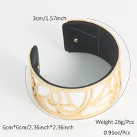 Luxurious Simple Style C Shape Butterfly Pu Leather Iron Plating Women's Bangle main image 2