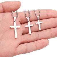 304 Stainless Steel Vintage Style Simple Style Plating Cross main image 6