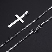 304 Stainless Steel Vintage Style Simple Style Plating Cross main image 5