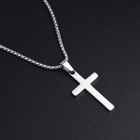 304 Stainless Steel Vintage Style Simple Style Plating Cross main image 4