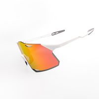Sports Color Block Pc Polygon Half Frame Sports Sunglasses sku image 8