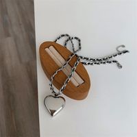 Lässig Herzform Titan Stahl Überzug Halskette Mit Anhänger main image 5