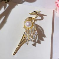 Modern Style Crane Copper Plating Unisex Brooches sku image 2