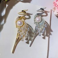 Modern Style Crane Copper Plating Unisex Brooches main image 1