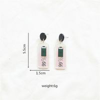 1 Pair Cartoon Style Cartoon Stoving Varnish Arylic Metal Drop Earrings main image 5