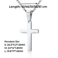 304 Stainless Steel Vintage Style Simple Style Plating Cross main image 2