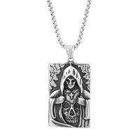1 Piece Punk Geometric Skull Titanium Steel Jewelry Accessories main image 5
