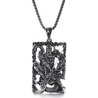 1 Piece Chinoiserie Retro Human Titanium Steel Jewelry Accessories main image 5