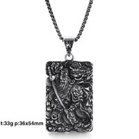 1 Piece Chinoiserie Retro Human Titanium Steel Jewelry Accessories sku image 1