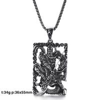 1 Piece Chinoiserie Retro Human Titanium Steel Jewelry Accessories sku image 4