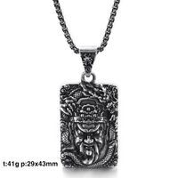 1 Piece Chinoiserie Retro Human Titanium Steel Jewelry Accessories sku image 8