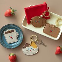 Cute Dog Pu Leather Unisex Bag Pendant Keychain main image 6