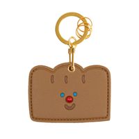 Cute Dog Pu Leather Unisex Bag Pendant Keychain sku image 2