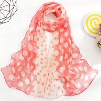 Women's Simple Style Classic Style Color Block Georgette Silk Scarf sku image 12