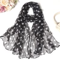 Women's Simple Style Classic Style Color Block Georgette Silk Scarf sku image 1