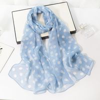 Women's Simple Style Classic Style Color Block Georgette Silk Scarf main image 4