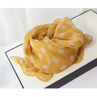 Women's Simple Style Classic Style Color Block Georgette Silk Scarf main image 2