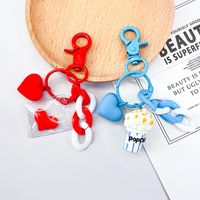 Simple Style Heart Shape Plastic Unisex Bag Pendant Keychain main image 4