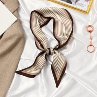 Women's Elegant Flower Satin Silk Scarf sku image 13