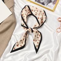 Women's Elegant Flower Satin Silk Scarf sku image 26