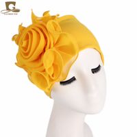 Women's Pastoral Simple Style Solid Color Flowers Eaveless Beanie Hat sku image 1