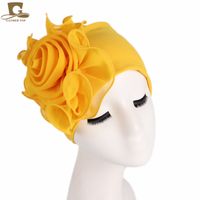 Women's Pastoral Simple Style Solid Color Flowers Eaveless Beanie Hat main image 5