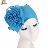 Women's Pastoral Simple Style Solid Color Flowers Eaveless Beanie Hat sku image 9