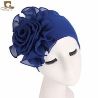 Women's Pastoral Simple Style Solid Color Flowers Eaveless Beanie Hat sku image 5