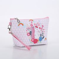 Women's Medium Oxford Cloth Unicorn Cute Square Zipper Cosmetic Bag Wash Bag sku image 1