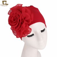 Women's Pastoral Simple Style Solid Color Flowers Eaveless Beanie Hat sku image 8