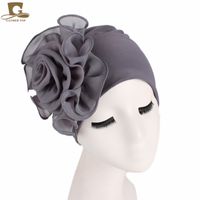Women's Pastoral Simple Style Solid Color Flowers Eaveless Beanie Hat sku image 4